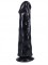 Черный фаллоимитатор-реалистик на присоске №27 - 19,5 см.