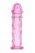 Розовая насадка фаллической формы - 12,5 см.