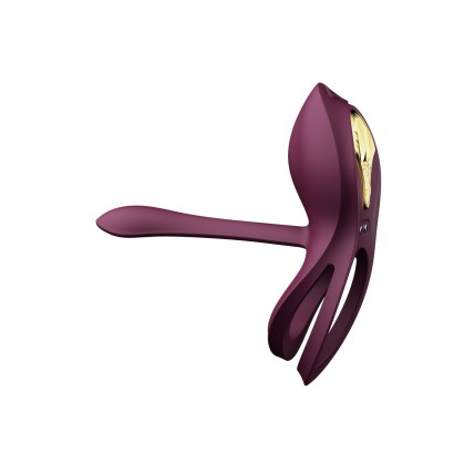 Фиолетовое эрекционное виброкольцо Bayek с пультом ДУ