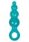 Средняя бирюзовая анальная пробка Jolie - Ripples