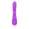 Фиолетовый вибромассажер Impress Rabbit со стимуляцией клитора - 18 см.
