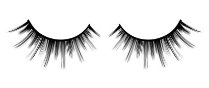 Пушистые черные ресницы с отдельными длинными ресничками