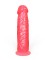 Розовый фаллоимитатор с подошвой-присоской - 18,5 см.