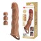 Карамельный фаллоудлинитель с 3 вставками - 28 см.
