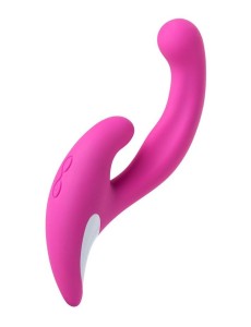 Розовый эргономичный вибратор для двойной стимуляции JOS JAVI - 22 см. Розовый эргономичный вибратор для двойной стимуляции JOS JAVI - 22 см.