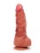 Телесный фаллоимитатор с имитацией шибари - 25 см.