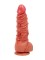 Телесный фаллоимитатор с имитацией шибари - 25 см.
