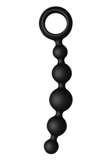 Чёрная анальная цепочка WAVE SHORT