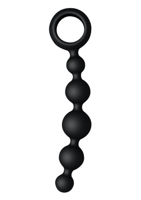 Чёрная анальная цепочка WAVE SHORT