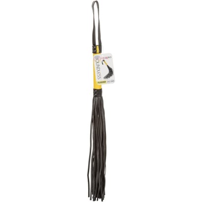 Черная плеть с желтой рукоятью Boundless Flogger - 69,25 см.