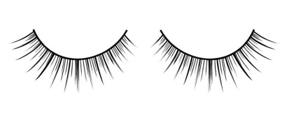 Черные ресницы разной длины