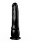 Чёрный фаллоимитатор на присоске - 19,3 см.