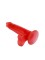 Малиновый гелевый фаллоимитатор на присоске - 17,5 см.