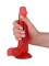 Малиновый гелевый фаллоимитатор на присоске - 17,5 см.