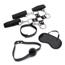 Набор для фиксации из 7 предметов Hogtie & Ball Gag Kit Набор для фиксации из 7 предметов Hogtie & Ball Gag Kit