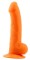 Оранжевый фаллоимитатор Norman.P - 21,5 см.