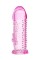 Розовая насадка на пенис с шипиками и коготком - 13,5 см.
