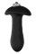 Черная анальная вибровтулка SINGLE SPEED DIAMOND PLUG - 9 см.