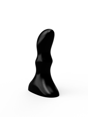 Чёрный плаг изогнутой формы - 10 см.