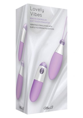 Фиолетовый вибростимулятор Remote Soft Touch Stimulator - 10 см.