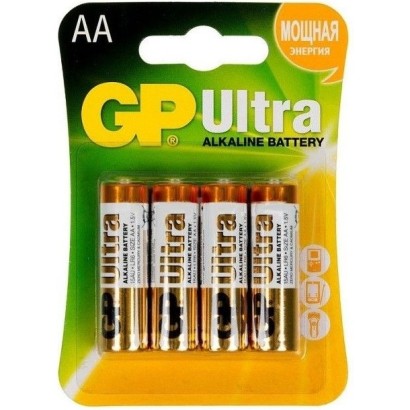 Батарейки алкалиновые GP Ultra Alkaline AA/LR6 - 4 шт.