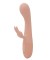 Персиковый вибратор Naya с клиторальным отростком - 18,3 см.