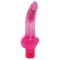 Розовый вибратор с блёстками VIBRATOR JAMMY JELLY FLARY GLITTER - 22 см.