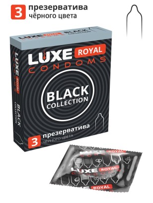 Черные презервативы LUXE Royal Black Collection - 3 шт.