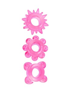 Комплект из 3 розовых эрекционных колец Комплект из 3 розовых эрекционных колец