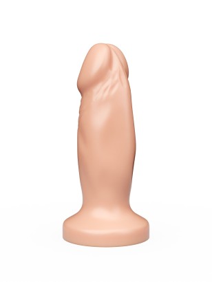 Телесная анальная пробка-фаллос - 12 см.