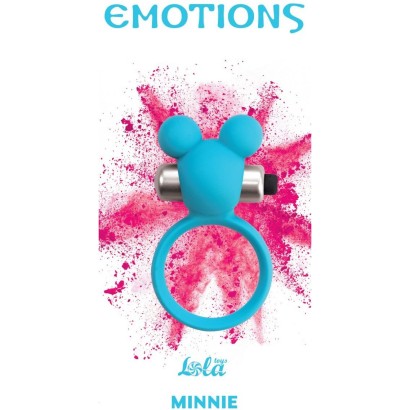 Голубое эрекционное виброколечко Emotions Minnie Breeze