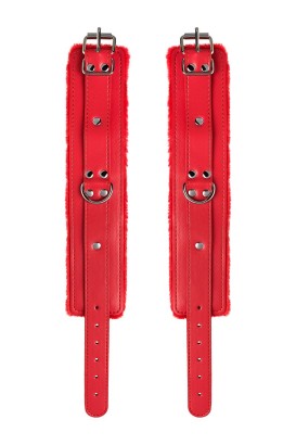 Красные оковы Anonymo из искусственной кожи