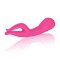 Розовый вибромассажер Impress™ Dual Kiss со стимуляцией клитора - 15 см.