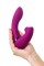 Фиолетовый поворотный вибратор c вакуумной стимуляцией Spinser - 23 см.