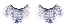 Светлые сине-фиолетовые ресницы-перья