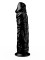 Чёрный фаллоимитатор без мошонки - 19,5 см.