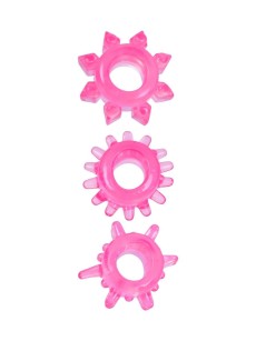 Комплект из трех розовых эрекционных колец Комплект из трех розовых эрекционных колец