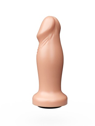 Анальный фаллоимитатор телесного цвета с ярко выраженной головкой - 14 см.