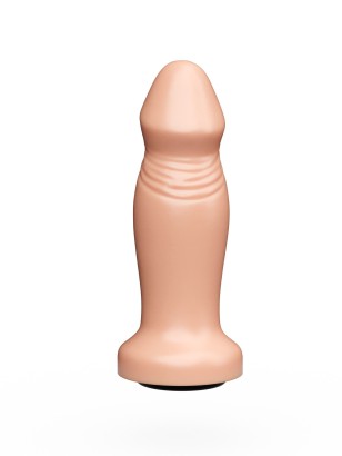 Анальный фаллоимитатор телесного цвета с ярко выраженной головкой - 14 см.