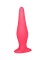 Розовая анальная пробка с узеньким кончиком - 14 см.