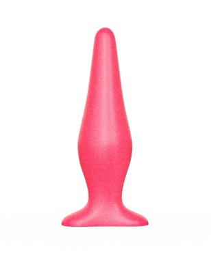 Розовая анальная пробка с узеньким кончиком - 14 см.