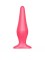 Розовая анальная пробка с узеньким кончиком - 14 см.