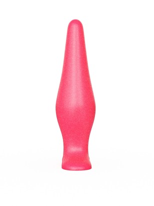 Розовая анальная пробка с узеньким кончиком - 14 см.