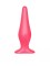 Розовая анальная пробка с узеньким кончиком - 14 см.