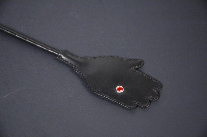 Чёрный стек с ладонью  Стоять-бояться  - 80 см.