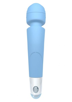 Голубой вибромассажер Soft Touch Body Wand Massager - 20 см.