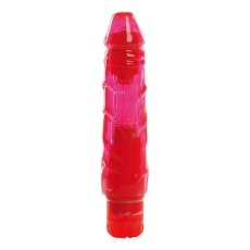 Красный вибратор-реалистик VIBRATOR JAMMY JELLY MUST RED - 16,5 см. 