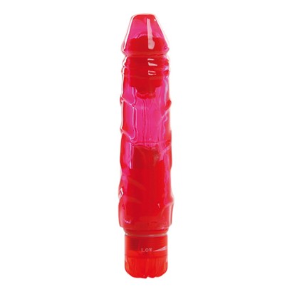Красный вибратор-реалистик VIBRATOR JAMMY JELLY MUST RED - 16,5 см. 