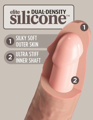 Телесный фаллоимитатор 9  Silicone Dual Density Cock - 25,4 см.