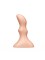 Телесная изогнутая анальная пробка - 10 см.
